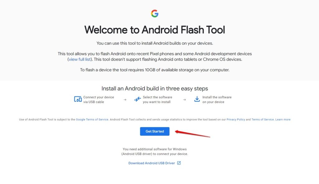 Android Flash Tool - Android 14 a Android 13 su Google Pixel