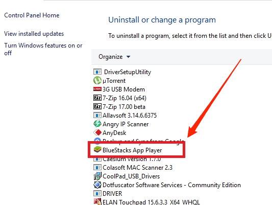 Désinstaller App Player