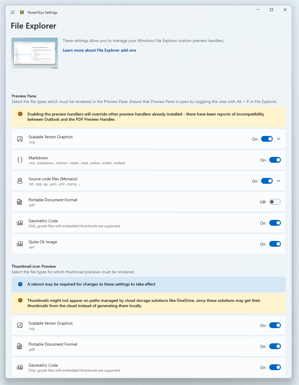 Complementos del Explorador de archivos