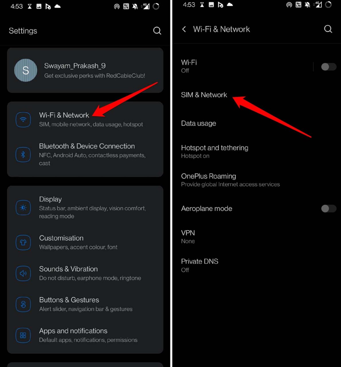 Configuración de red Wifi Android