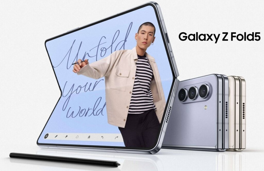 Samsung Galaxy Z Fold5 lanciato con il rivoluzionario Flex Hinge, che consente una piegatura completamente piatta! 1