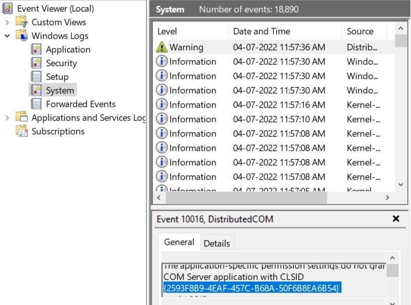 Comment corriger l'erreur DistributedCOM 10016 dans Windows 10 ?
