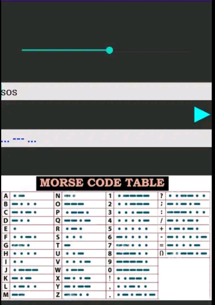 Applications de Code Morse