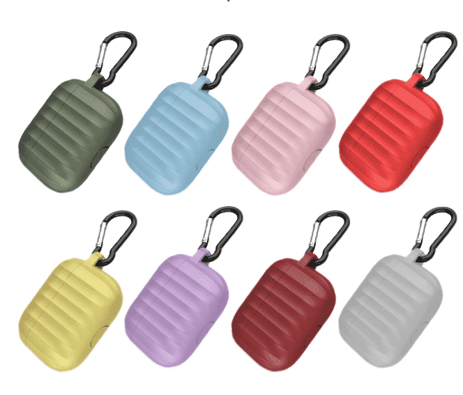 Questa è una custodia in silicone anticaduta per AirPods Pro.