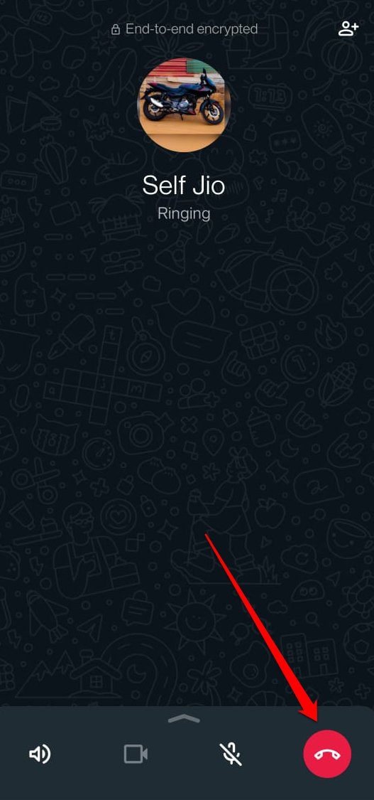 cómo finalizar la llamada de WhatsApp