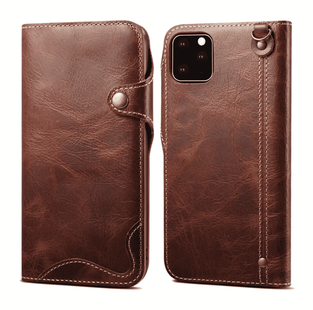 Custodia Portafoglio in Pelle Vera Durevole per iPhone 11, iPhone 11 Pro e iPhone 11 Pro Max