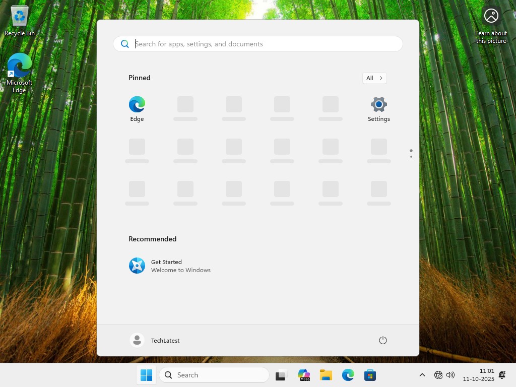 Windows 11 Home Screen
