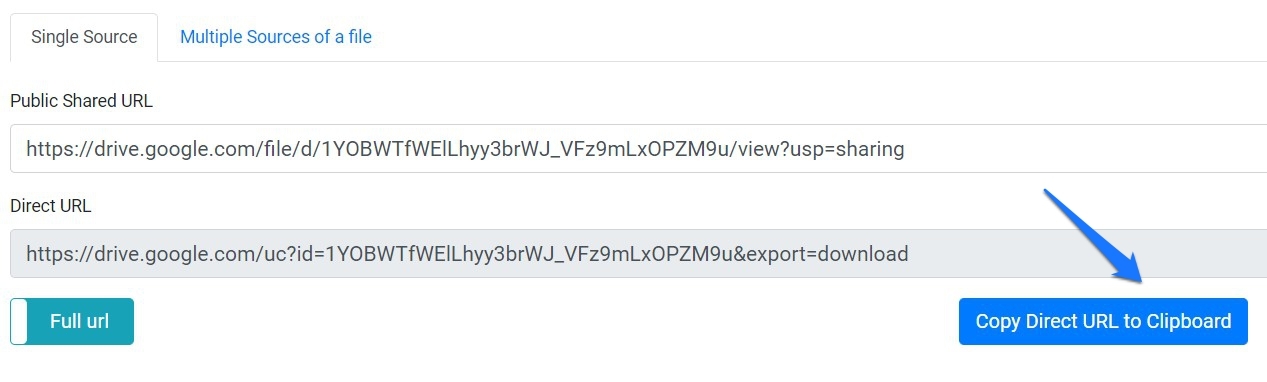 Link Drive URL kopieren