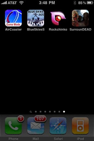 Gemas do iPhone 3GS: AirCoaster, Blue Skies 3GS, Rockchinko 3GS Edition e Surroundead Ep. 2