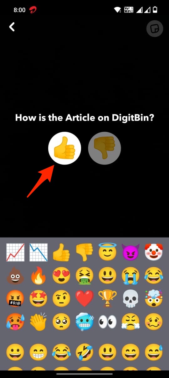 Clicca sull'icona Emoji per Cambiare