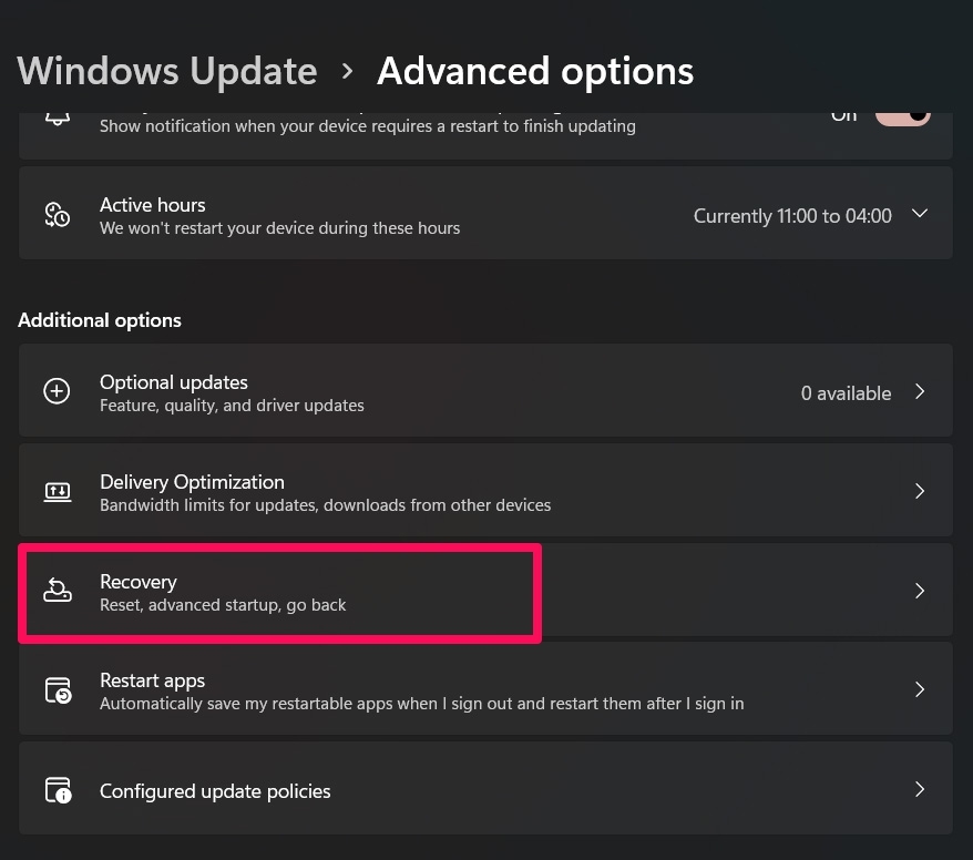 Réinitialiser votre PC