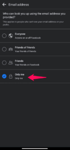Facebook-Datenschutzeinstellungen