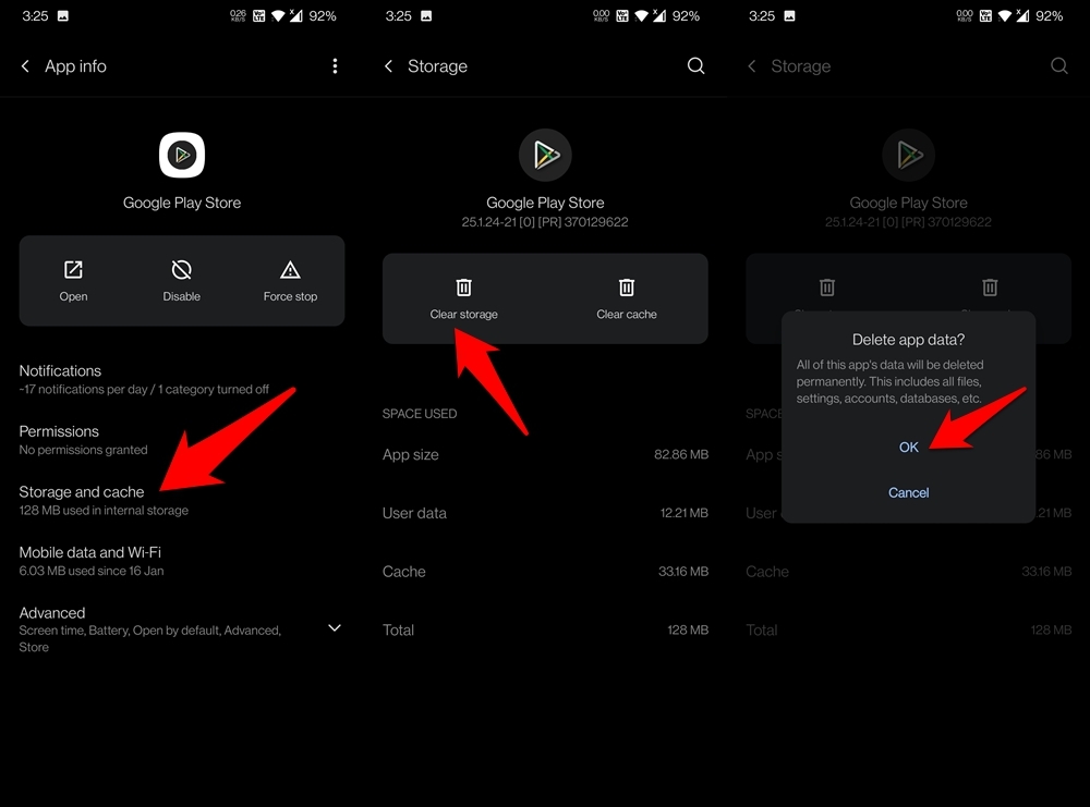 Limpar Dados do Aplicativo Play Store