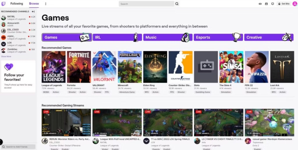Usa il client desktop di Twitch. - Errore 2000 di Twitch