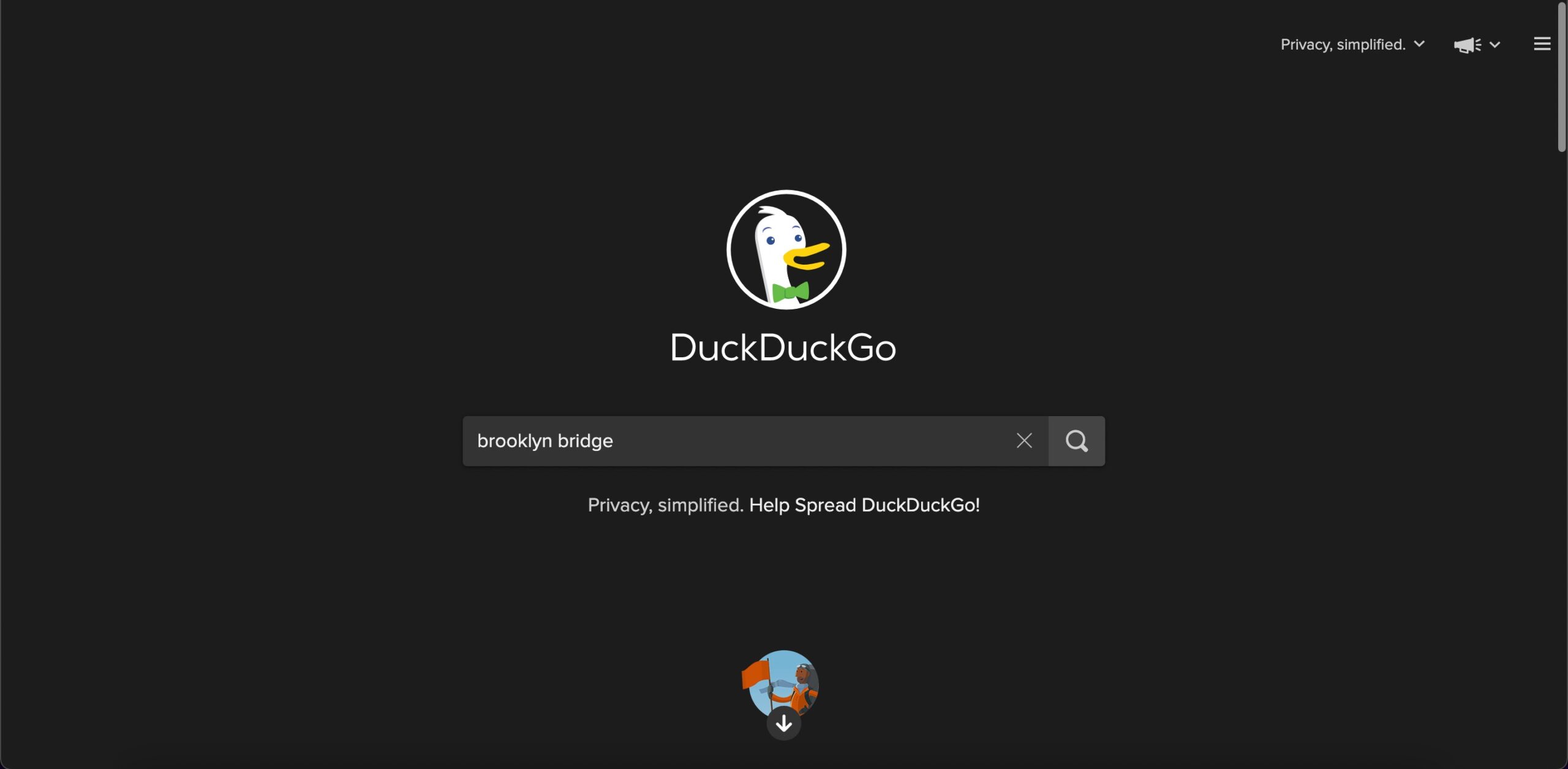 DuckDuckGoで任意の場所を検索