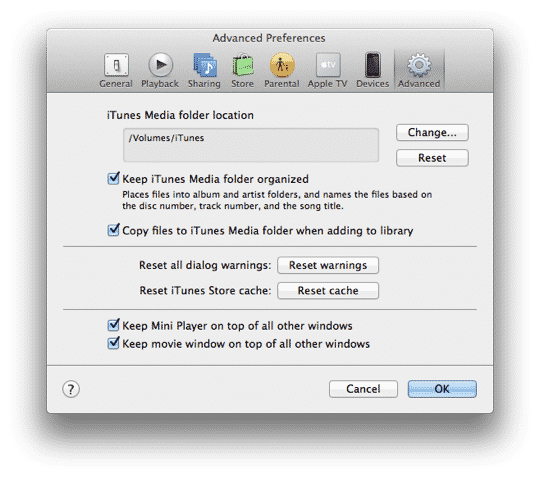 Récupérer iTunes depuis un disque dur externe