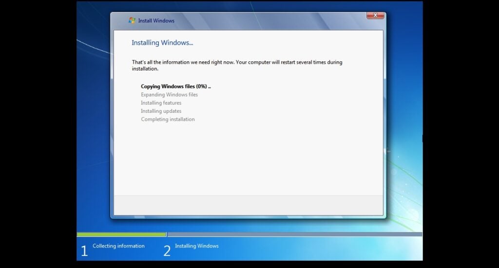 Instalação do Windows 7