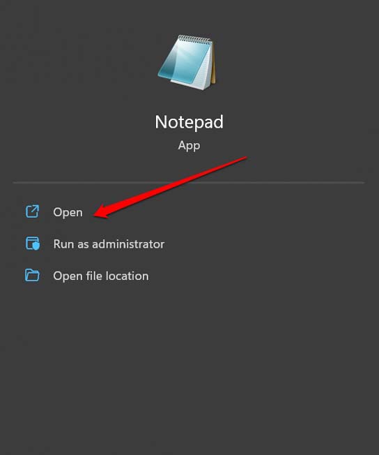 abrir bloco de notas no Windows