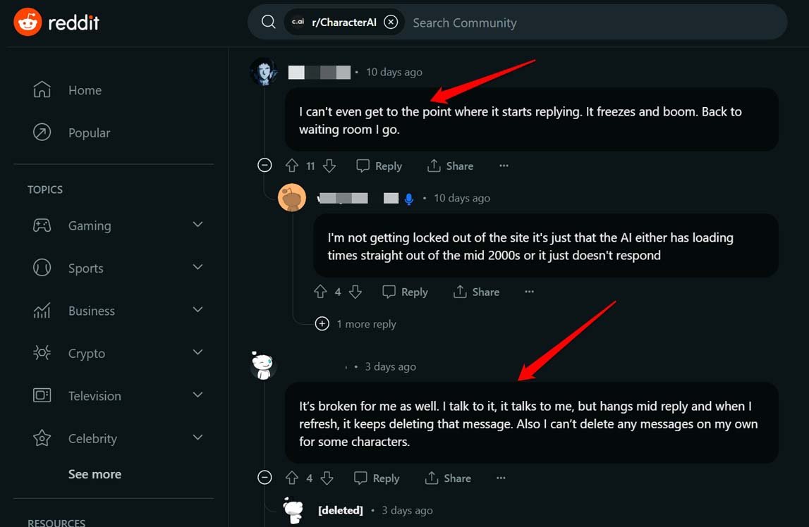 character AI is freezing how to fix troubleshooting tips