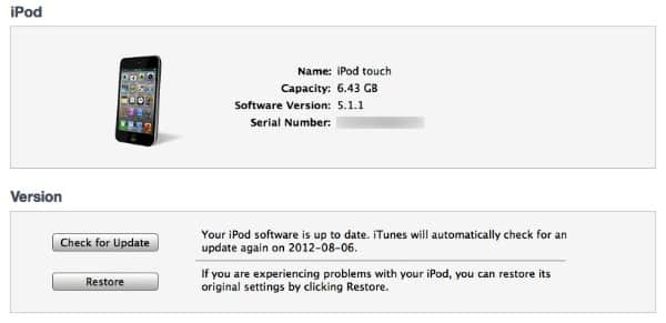 Ripristino dell'iPod touch dopo aver dimenticato il codice di accesso