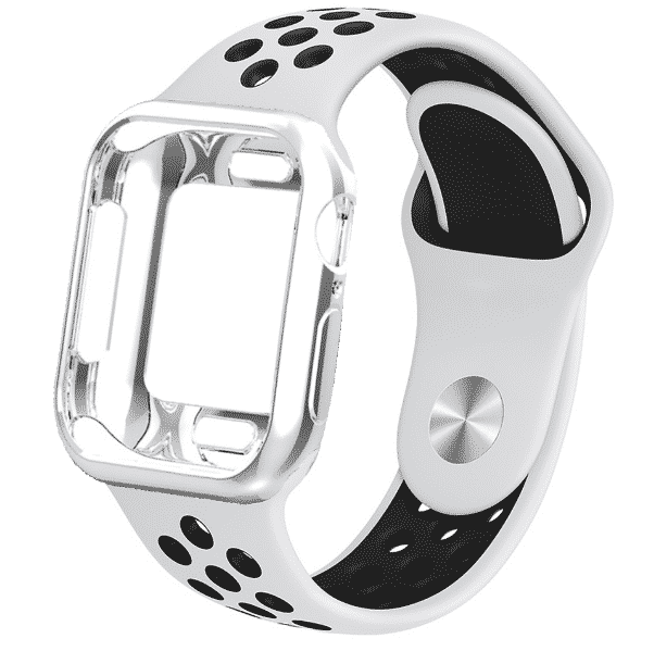 Esta é a Pulseira de Silicone para Apple Watch Series 5 de 44mm e 40mm.