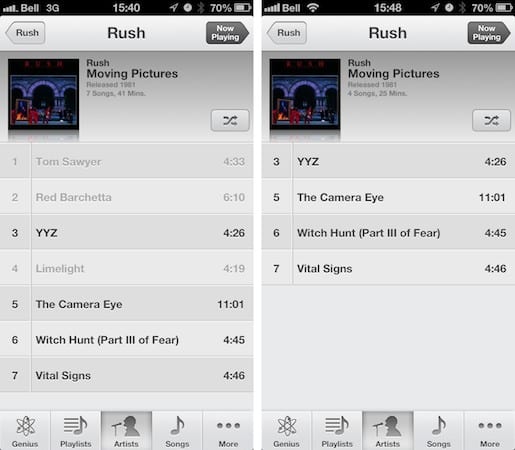 iTunes Match y streaming en iOS 6