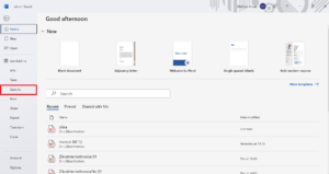 Cliquez sur l'option Enregistrer sous