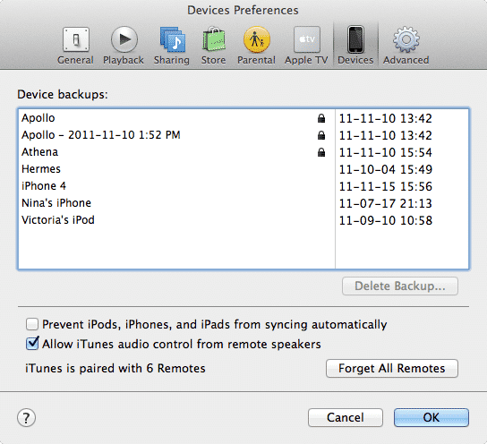 Fazendo backup de dados de um iPhone