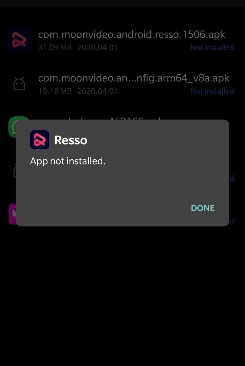 App non installata Resso