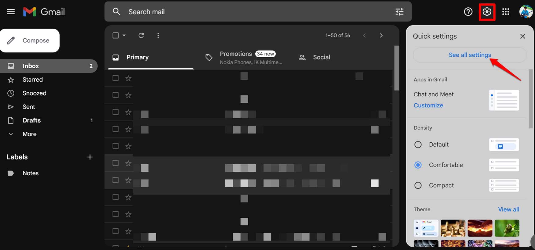 configuración de Gmail