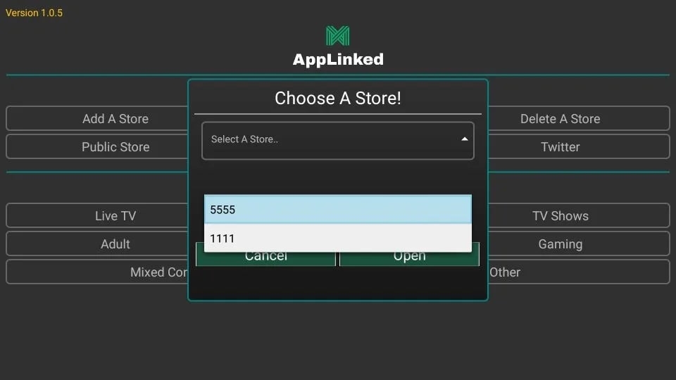AppLinked - Choisir le code - Codes AppLinked