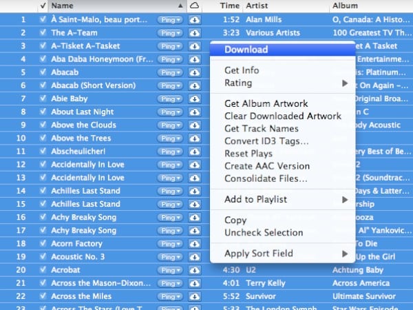 iTunes Match 활성화 시 기존 트랙 유지