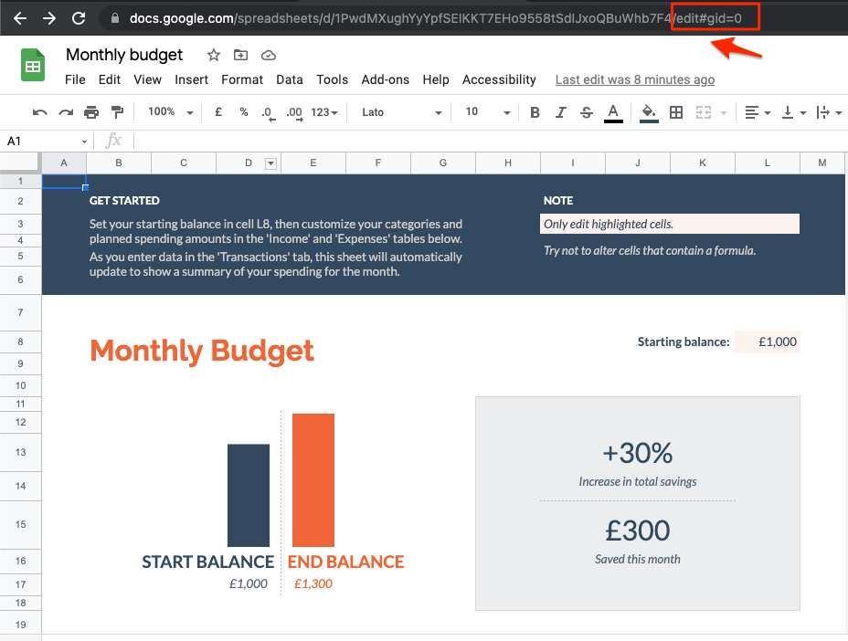 Modifier le Document Spreadsheet