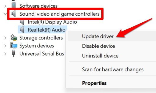 Audiotreiber aktualisieren
