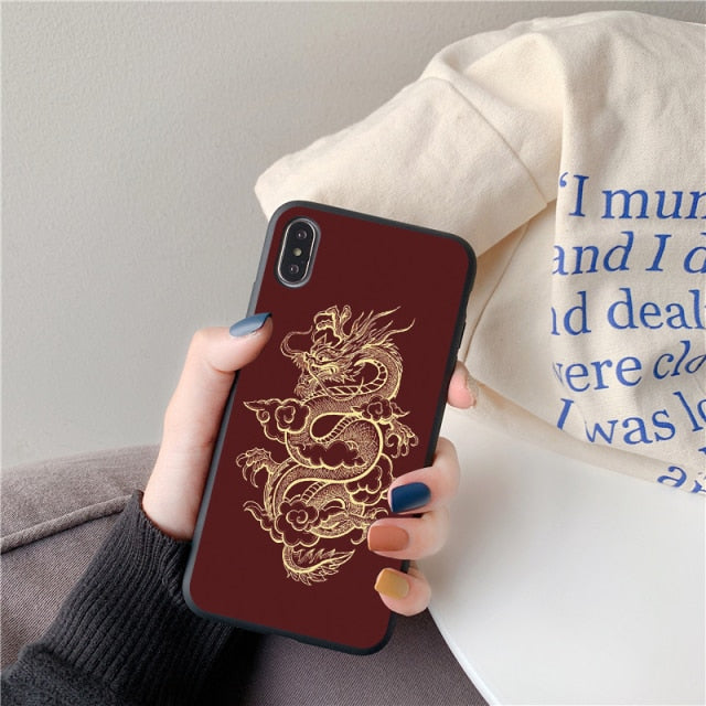 iPhone 13 mini用ドラゴンデザインケース
