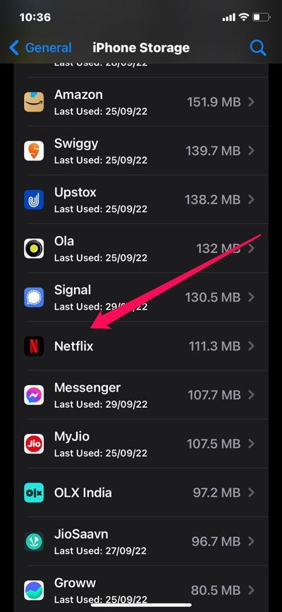 Off-Load The Netflix App
