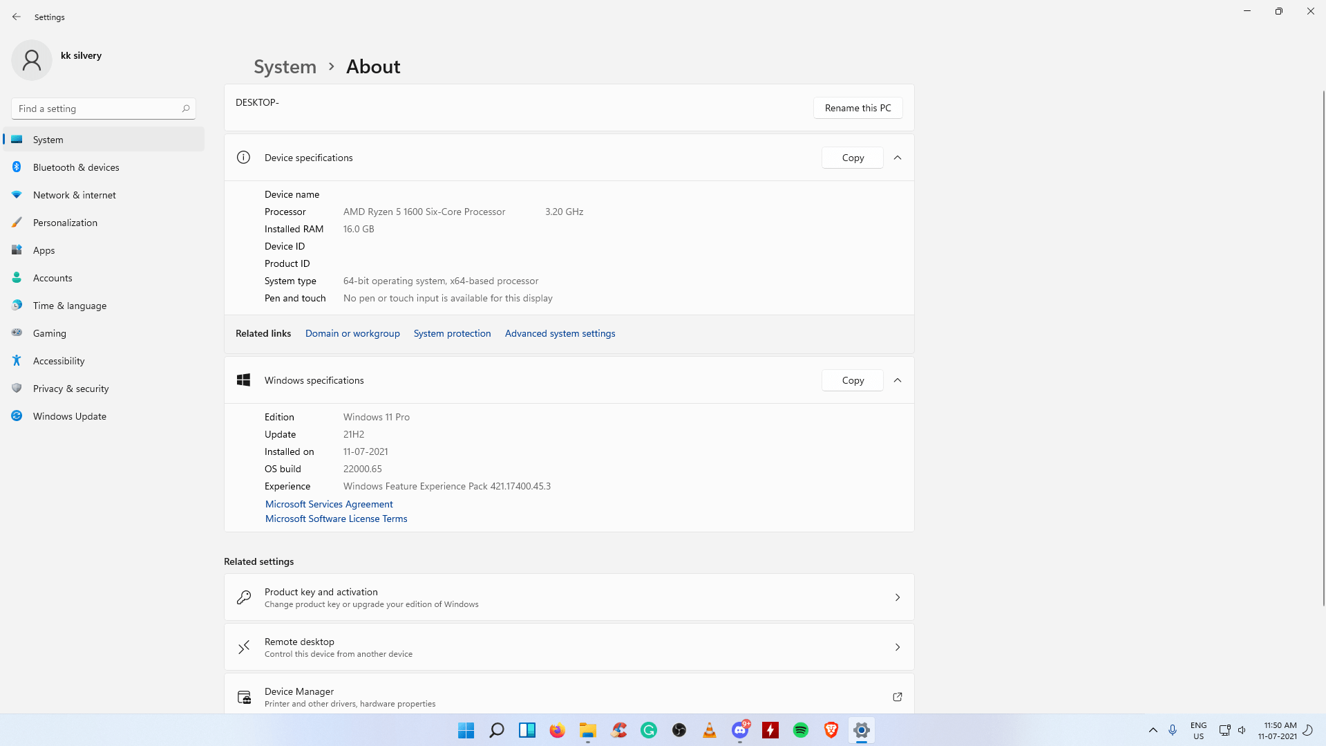 Windows 11 su Macchina AMD