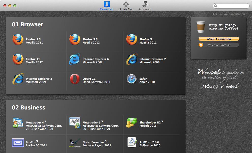 Ejecutar aplicaciones de Windows en Mac