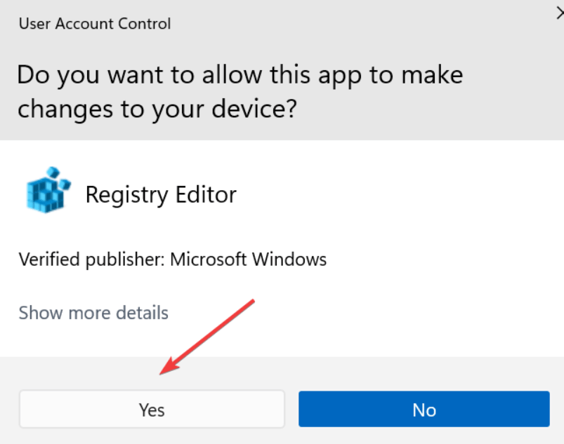 Windows 레지스트리를 통해 비활성화