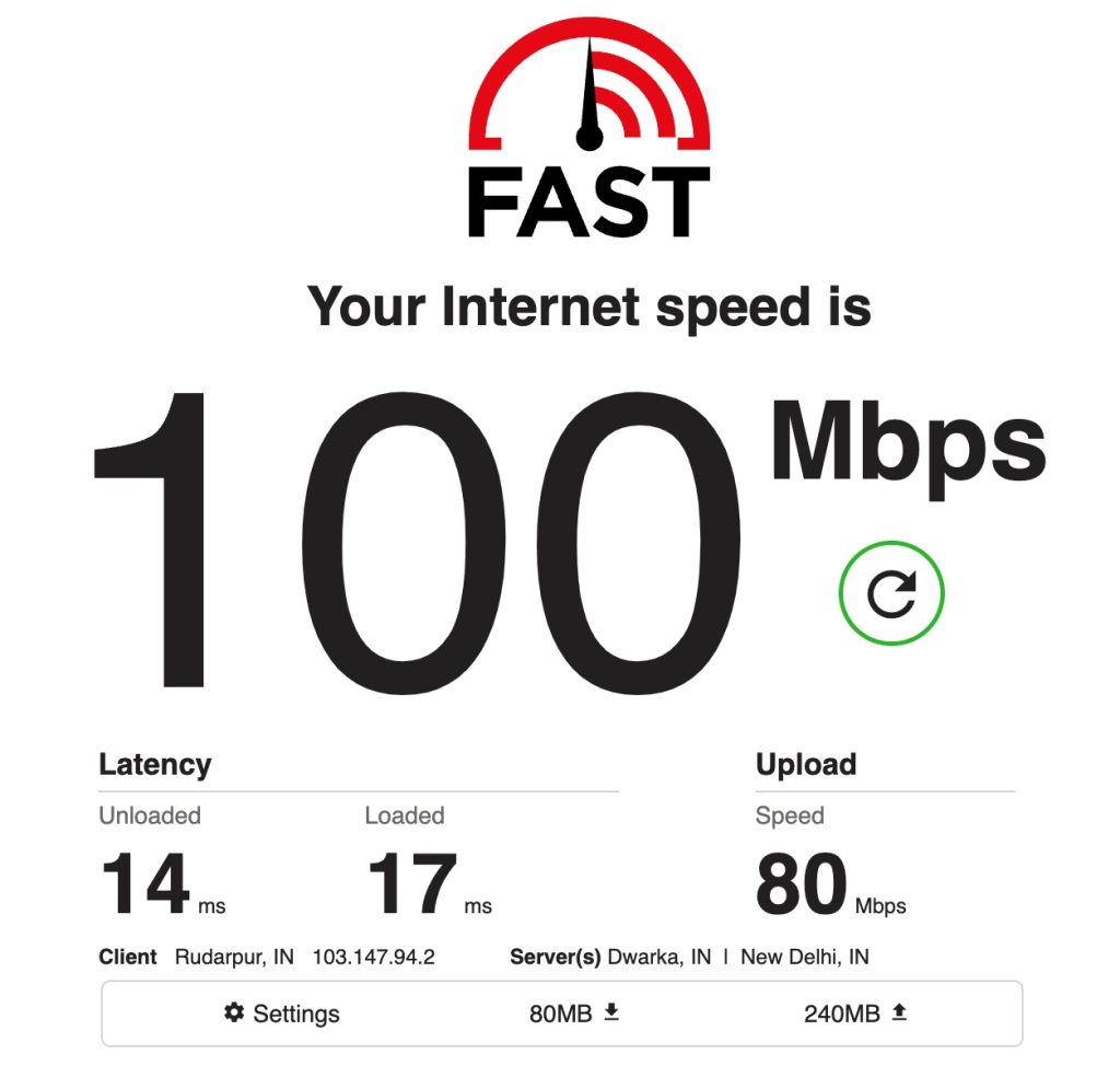 Velocidad de Internet