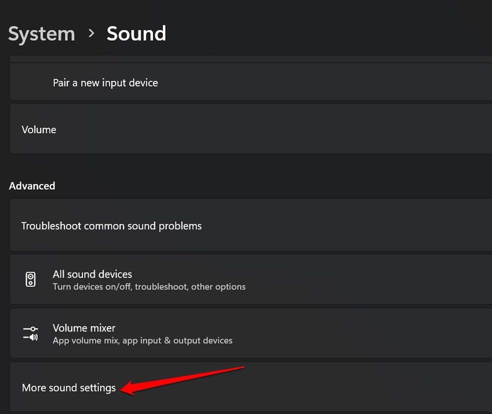 Weitere Soundeinstellungen Windows 11