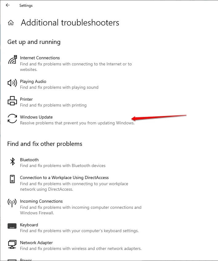 Risoluzione dei problemi di Windows Update - Codice di errore 0x80004005 in Windows