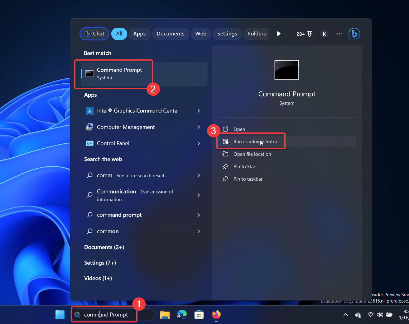 Esegui il Prompt dei comandi come amministratore