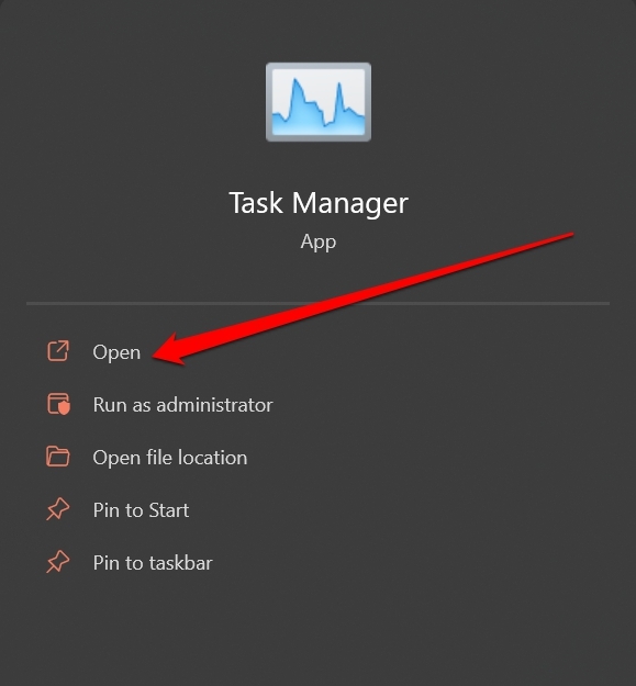 apri task manager