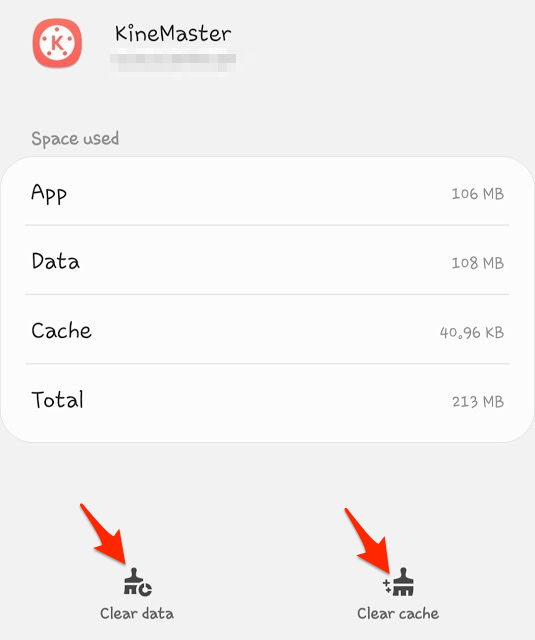 Borrar datos y caché KM