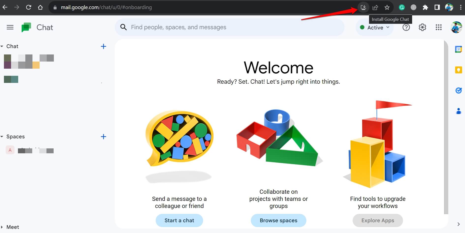 instalar la aplicación de escritorio de Google Chat en Windows 11