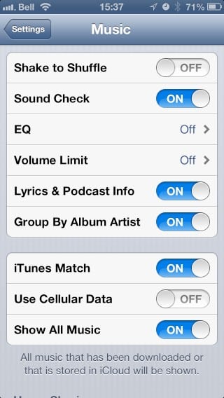 Escuchando pistas de iTunes Match en un avión
