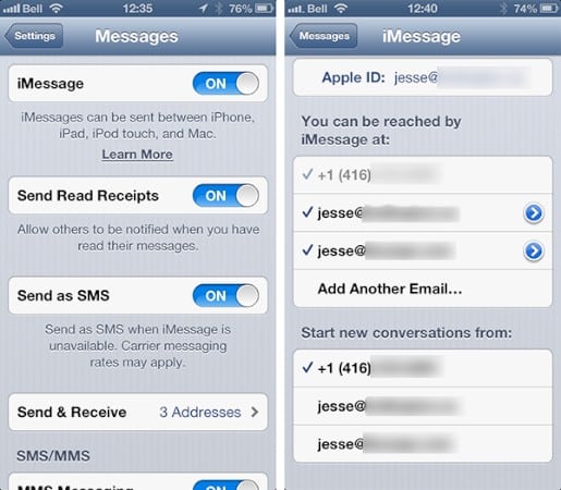 Les iMessages désactivés sur iPhone apparaissent toujours sur Mac
