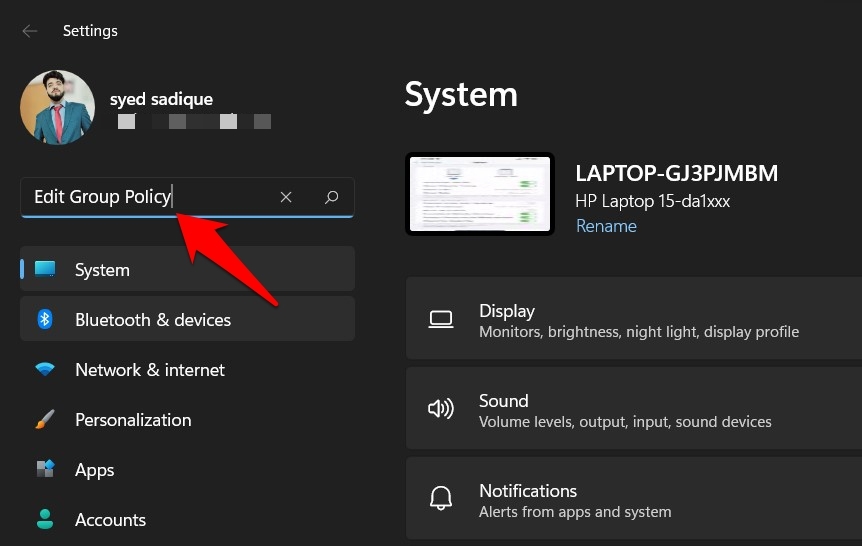 Gruppenrichtlinien-Editor in Windows 11 über Einstellungen öffnen