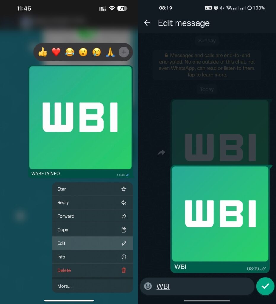 WhatsAppの最新アップデートでユーザーが写真のキャプションを編集可能に：詳細はこちら 2